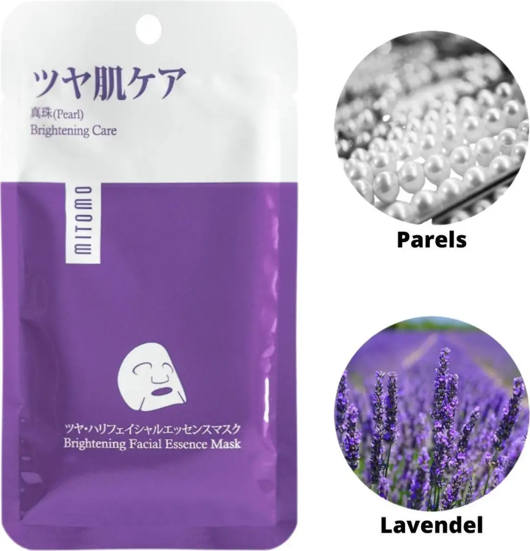 Mitomo Japanse Premium Gezichtsmasker Set - 3x25ml Charcoal/Parel/EGF