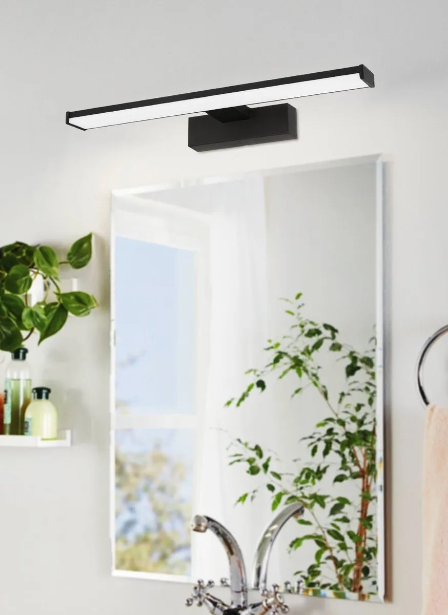 EGLO Pandella 1 Spiegellamp - 40 cm - Zwart/Wit - Badkamer