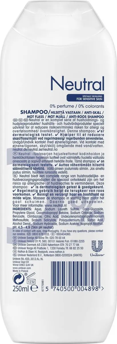 Neutral Anti-roos Shampoo 250ml