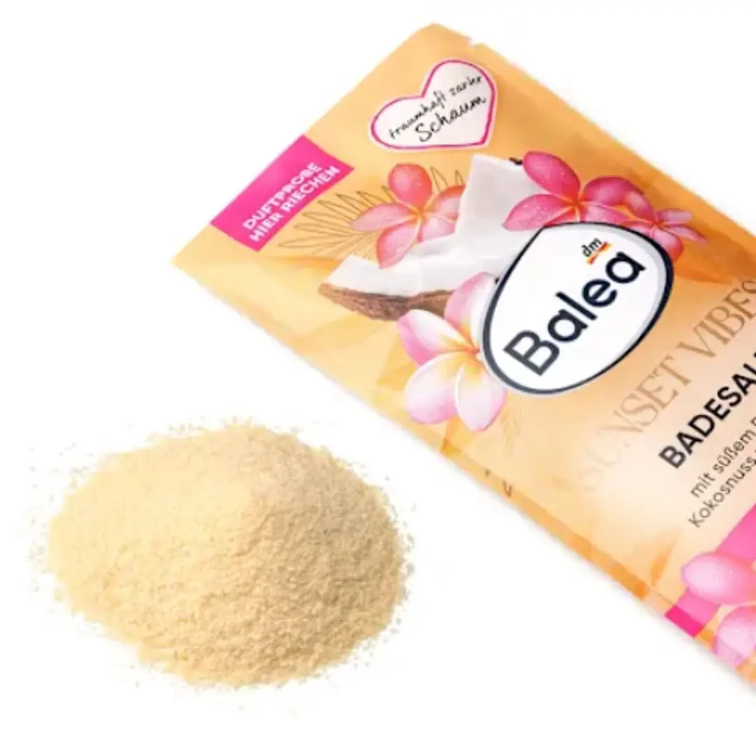 Balea Sunset Vibes Badzout 80g - Kokosnoot & Frangipangi