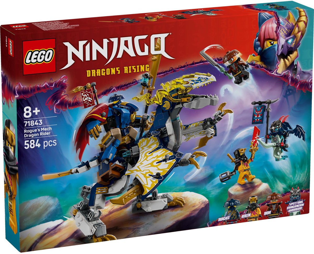 LEGO NINJAGO Rogue's Mecha Drakenrijder Bouwpakket voor Kinderen - 71843
