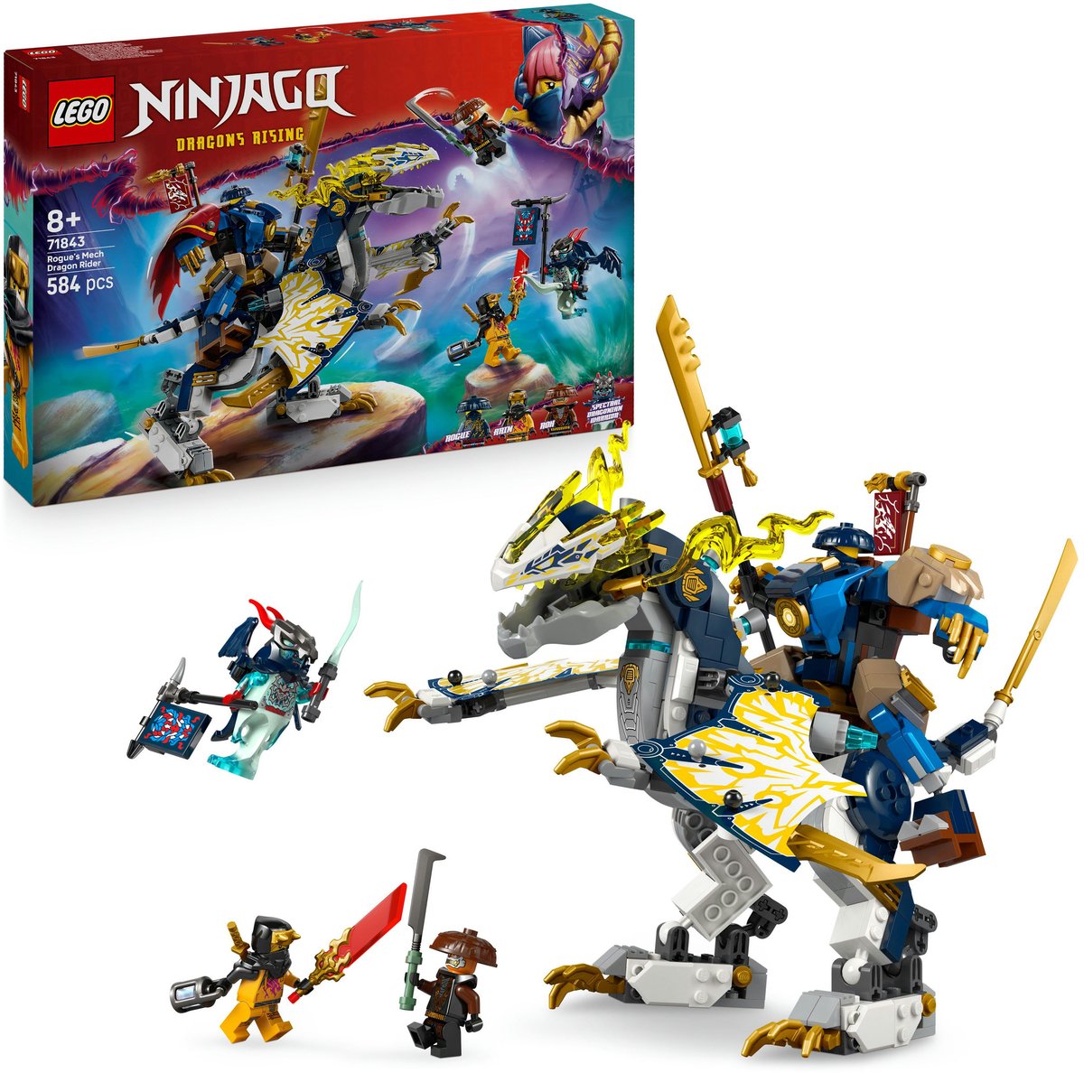 LEGO NINJAGO Rogue's Mecha Drakenrijder Bouwpakket voor Kinderen - 71843