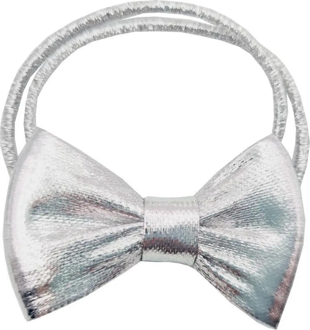 Haarsoires Haarelastieken Strik 5cm - Zilver - 3 Stuks