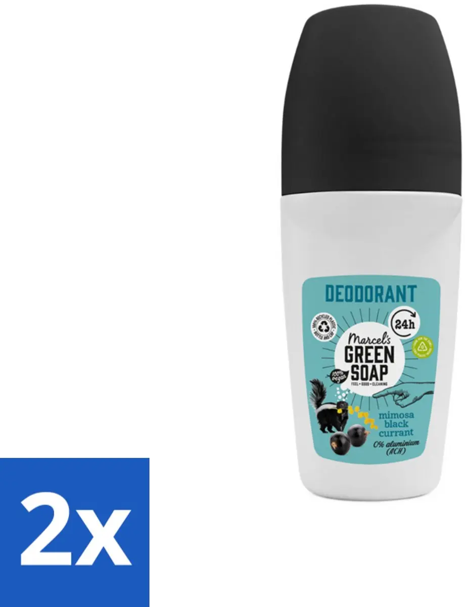 Marcel's Green Soap Deodorant Roller Mimosa & Blackcurrant 100ml