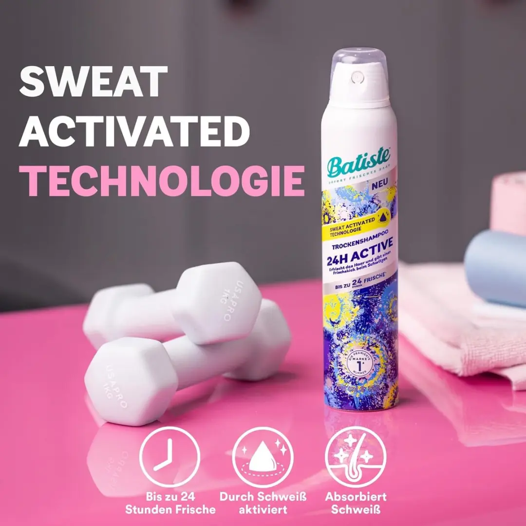 Batiste 24H Active Droogshampoo 200ml - Vegan
