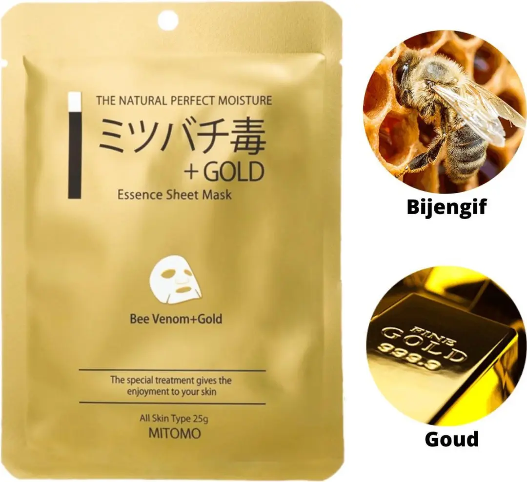 Mitomo Gold & Bee Venom Gezichtsmasker 25g - Transparant
