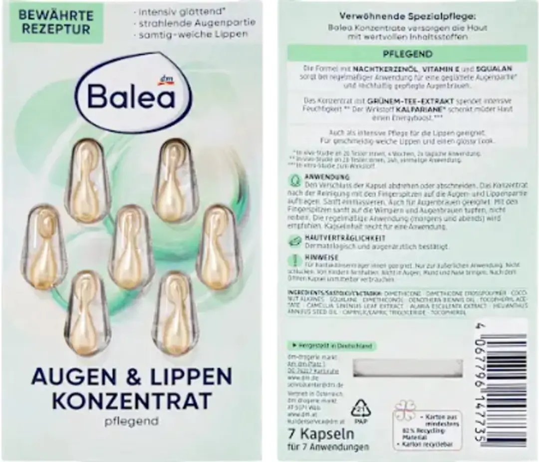Balea Oog- & Lipconcentraat COMBI 35g - 35 Stuks (5x7)