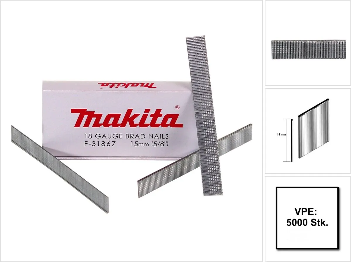 Makita Bradspijkers 1,2x15mm Gegalvaniseerd