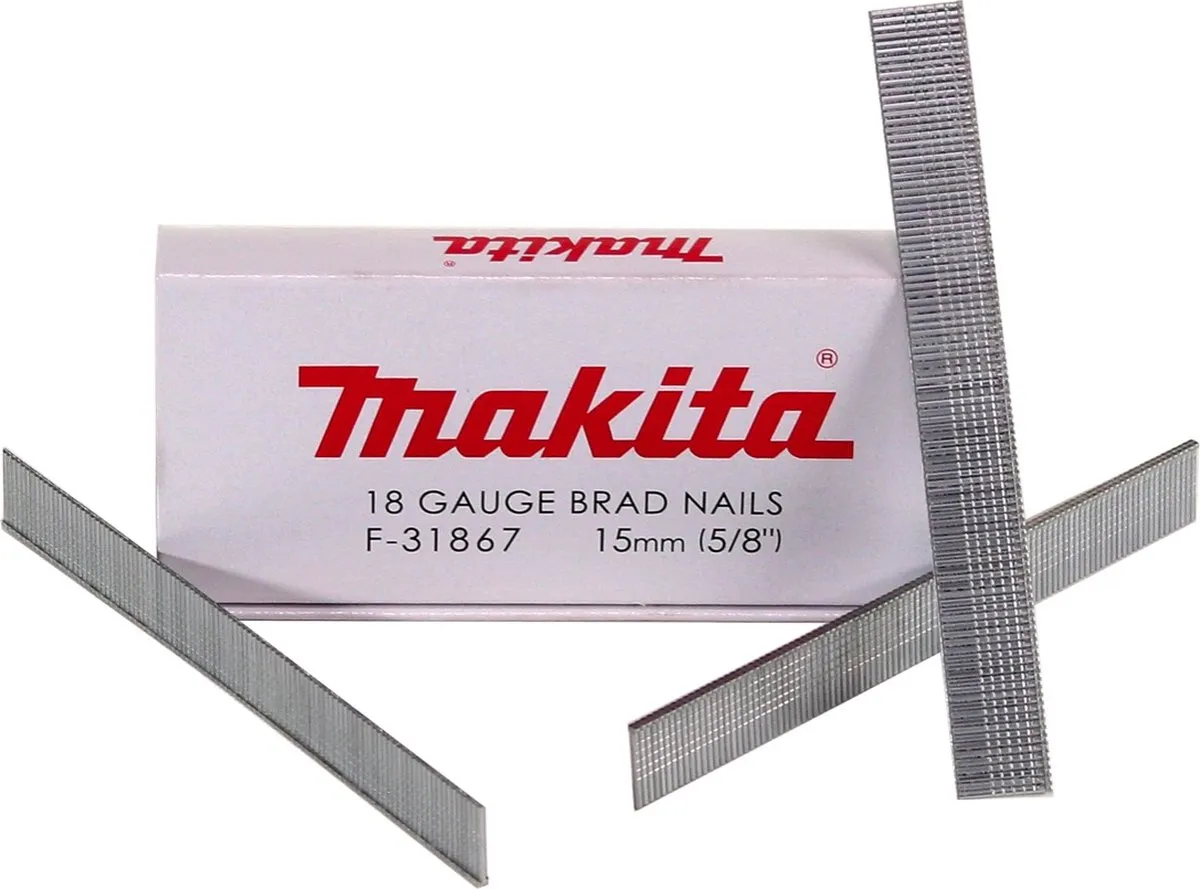 Makita Bradspijkers 1,2x15mm Gegalvaniseerd - 5000 Stuks