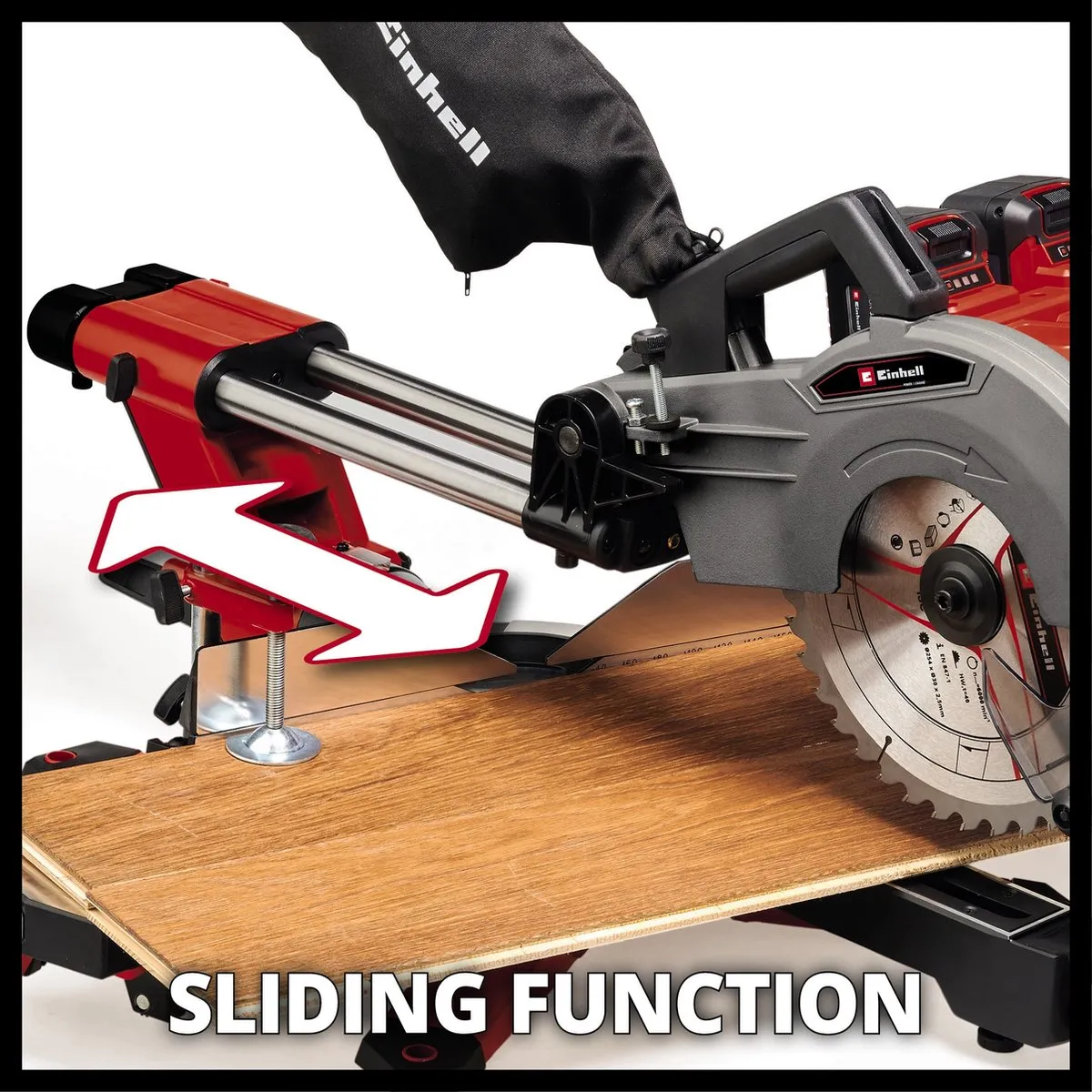Einhell TE-SM 36/10 Li Solo Radiaal Afkortzaag - 254mm - Incl. zaagblad