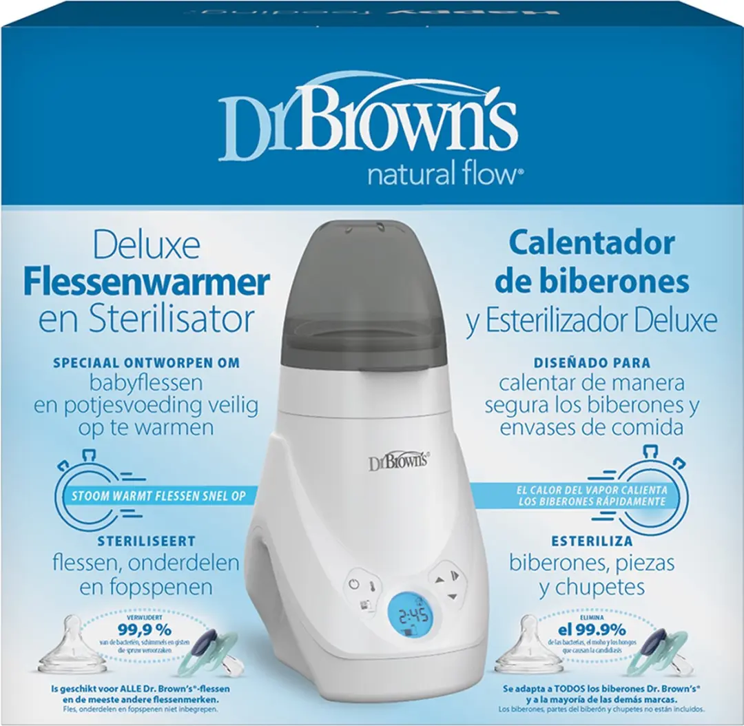 Dr. Brown's Deluxe Flessenwarmer & Sterilisator - Wit