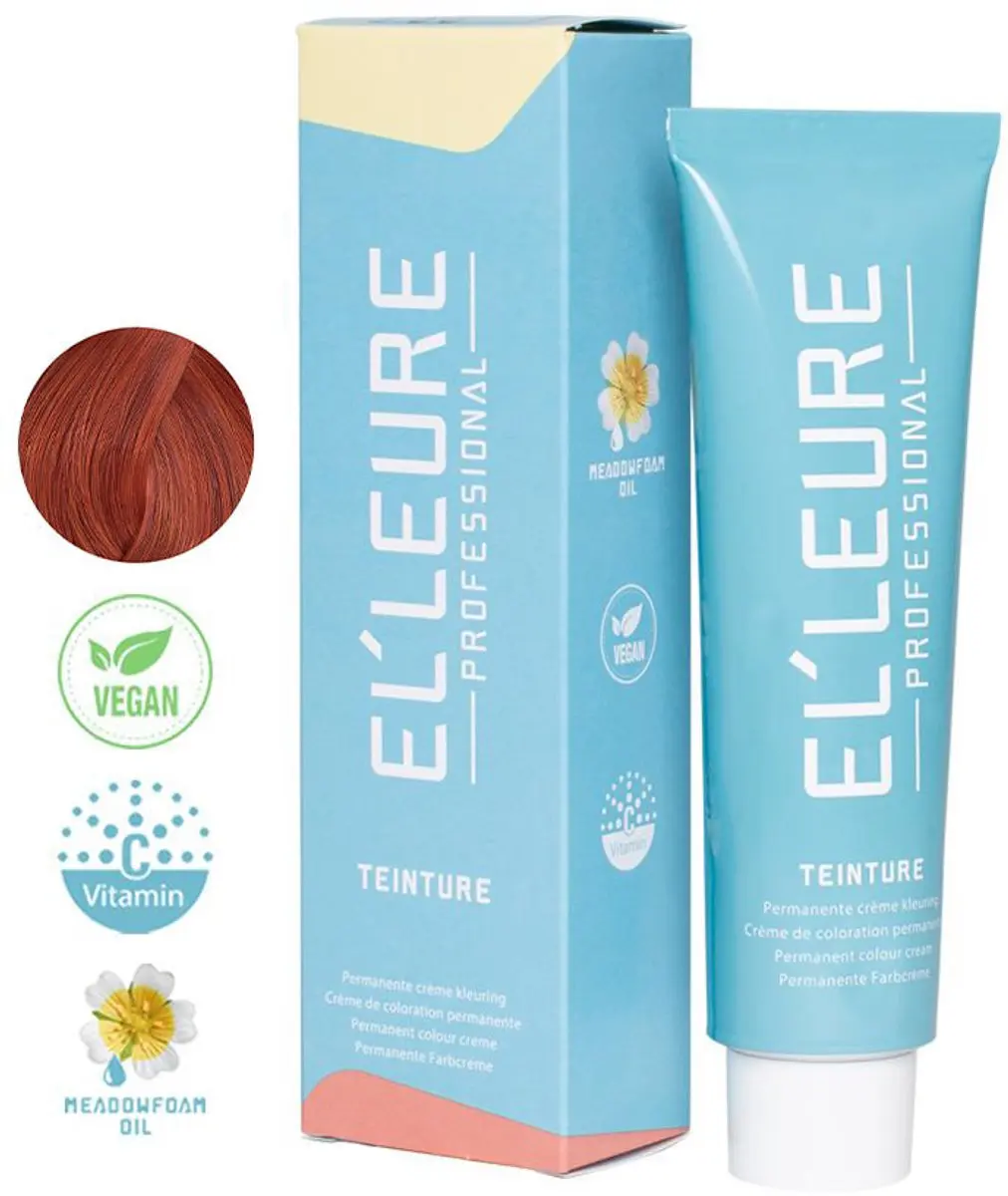 Elleure Haarverf Teinture 6.444 Donkerblond Extra Intensief Koper 100ml