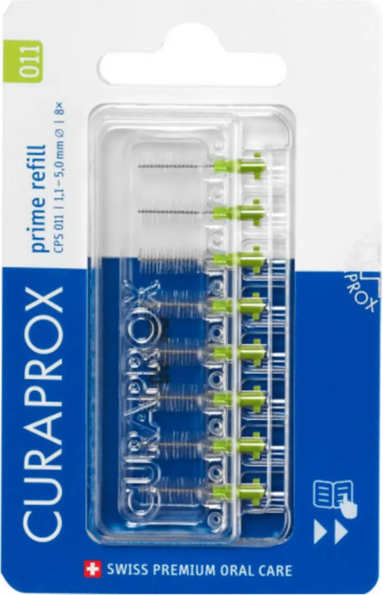 Curaprox Prime Refill 011 Large Ragers - 8 Stuks