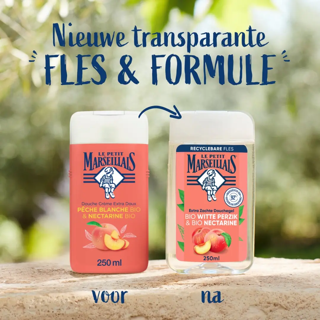 Le Petit Marseillais Douchegel Bio Witte Perzik & Nectarine 6x250ml