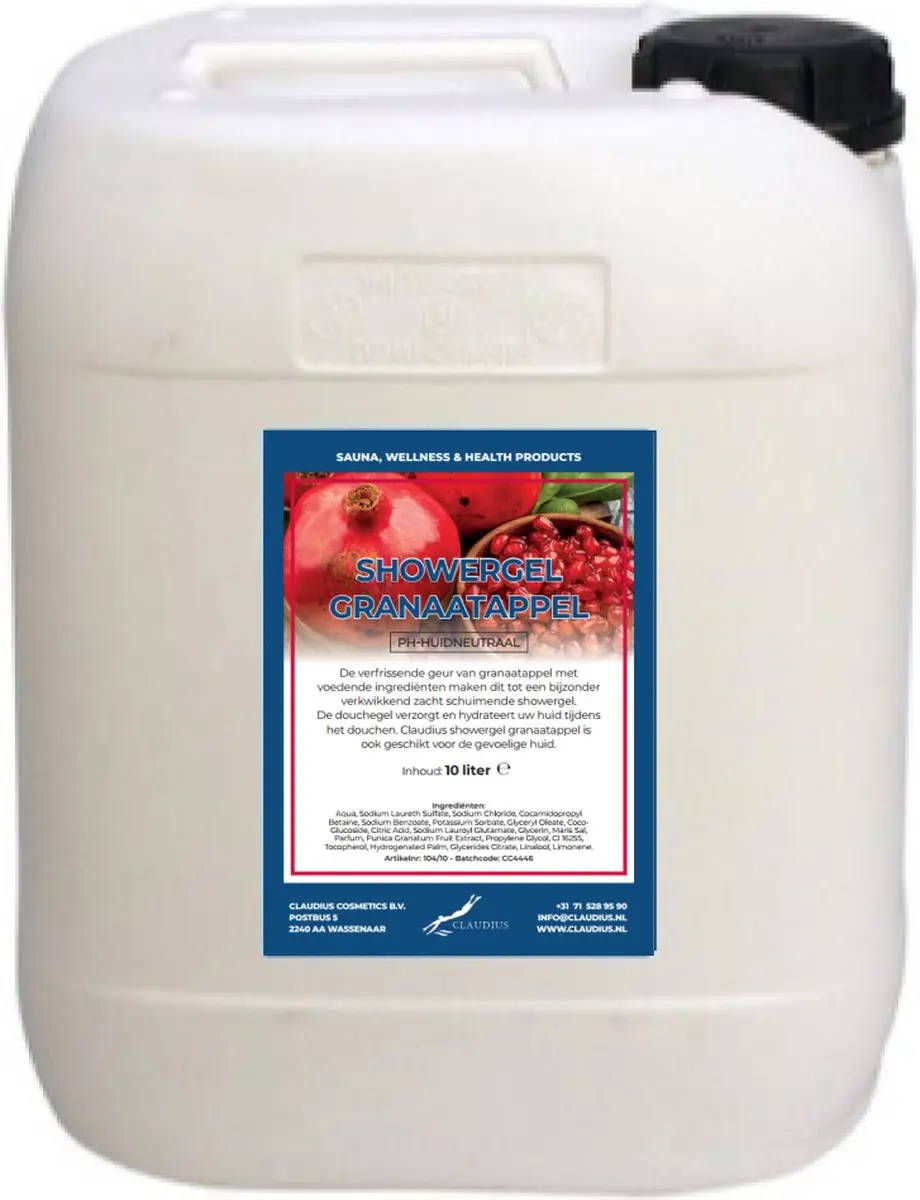 Splashbox Cosmetics Claudius Douchegel Granaatappel 10L