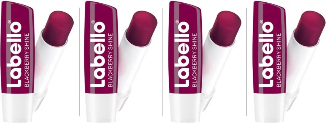 Labello Blackberry Shine Lippenbalsem - 22ml - 4 Stuks