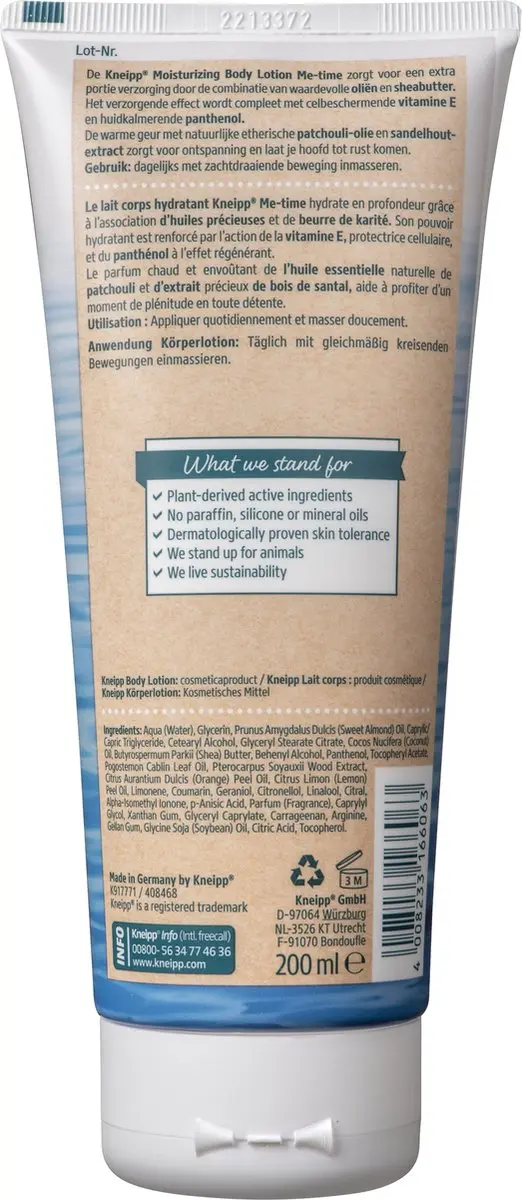Kneipp Me-Time Bodylotion Sandelhout & Patchouli 200ml