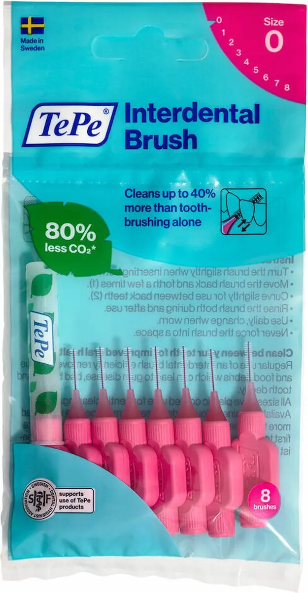 TePe Interdentale Ragers Origineel 0,4mm - 8 Stuks Roze