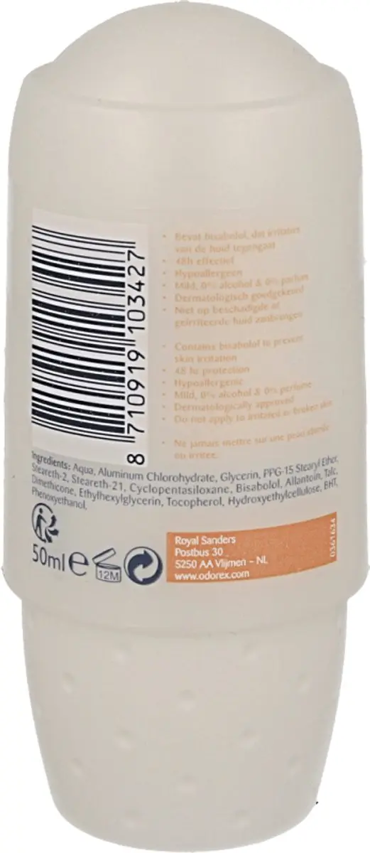 Odorex Deodorant Roller 0% Parfum 50ml
