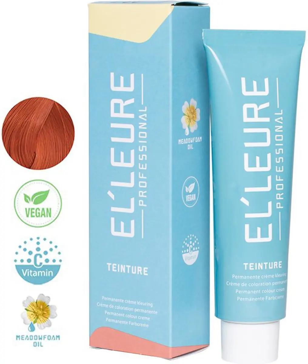Elleure Haarverf 7.444 Middenblond Koper 100ml