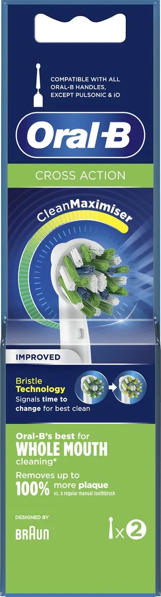 Oral-B CrossAction Opzetborstels - 2 Stuks
