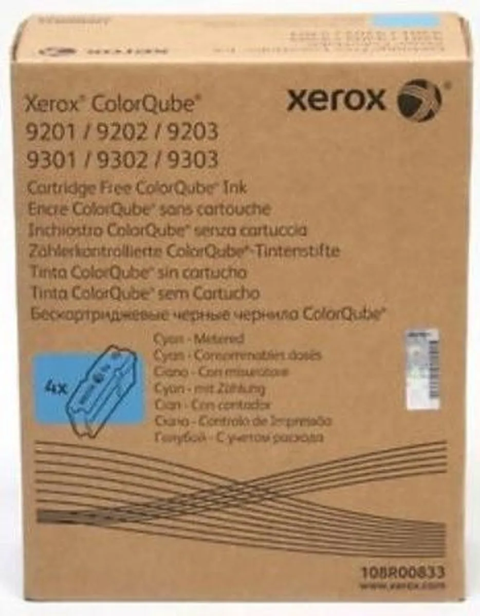 Xerox ColorQube 108R00833 Toner Cyaan - 9.250 Pagina's