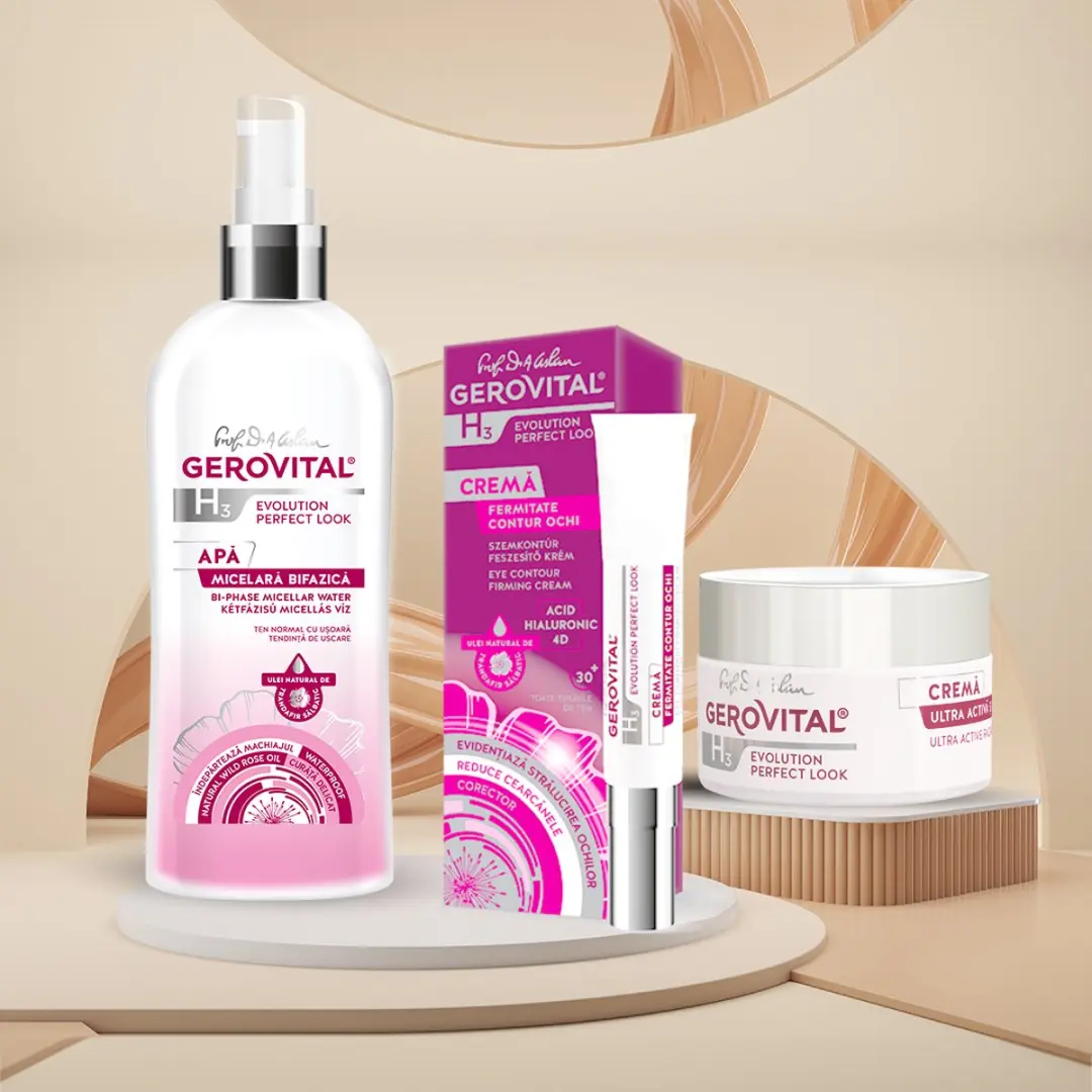 Gerovital Perfect Look Oogcrème 15ml - 4D Hyaluron & Wilde Rozenolie