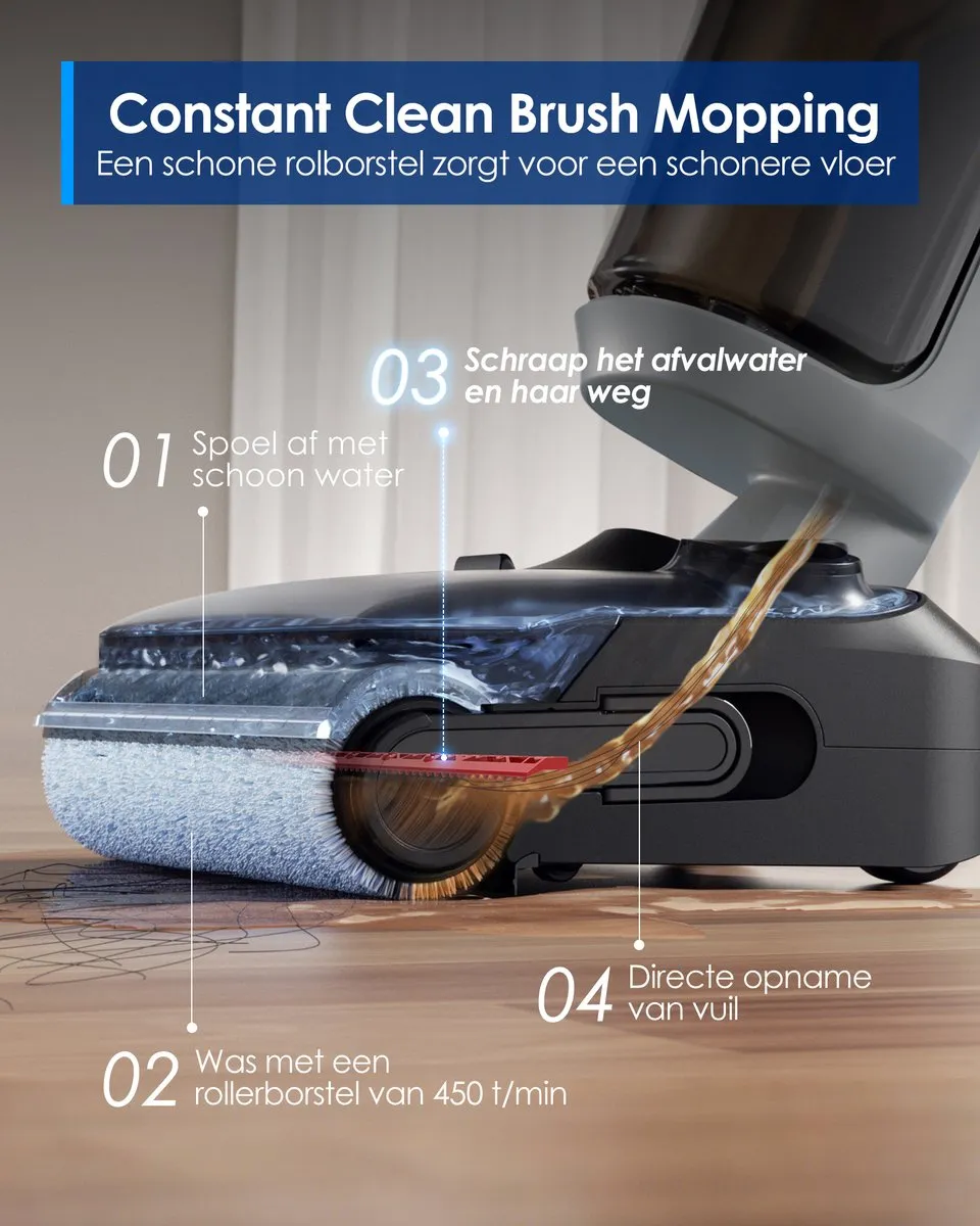 Tineco i5 Stretch Plus Vloerreiniger - Grijs - 35 Min - afbeelding 6 van 6