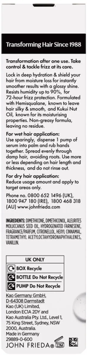 John Frieda Frizz Ease Original Serum 50ml