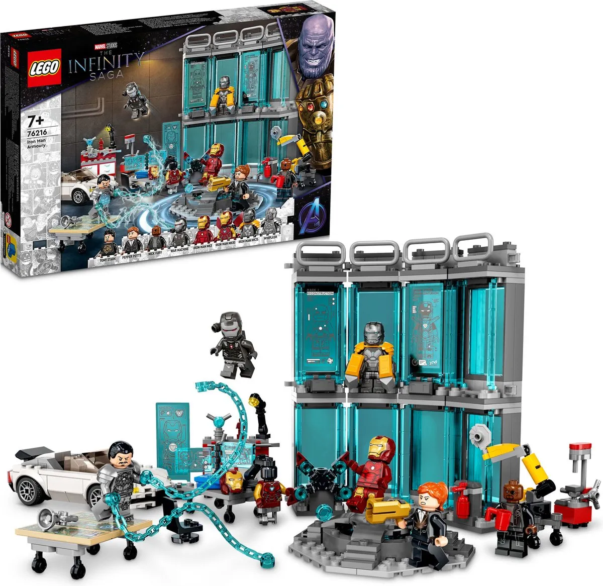 LEGO Marvel Iron Man Wapenkamer 76216