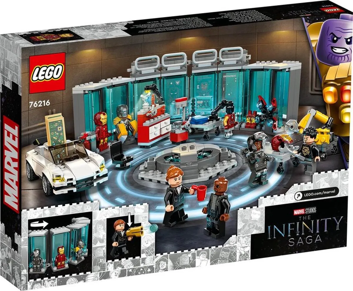 LEGO Marvel Iron Man Wapenkamer 76216