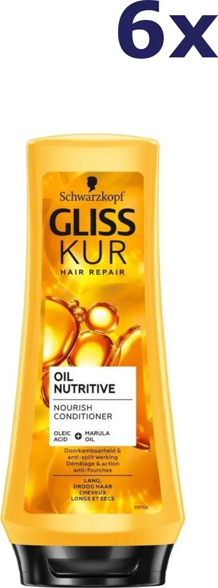 Gliss Kur Oil Nutritive Conditioner 6x200ml