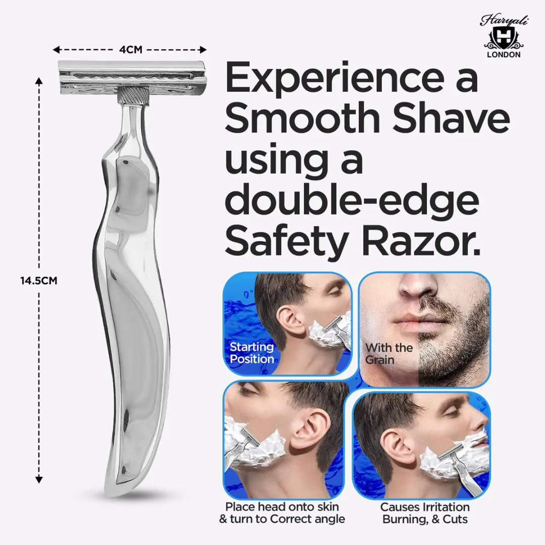 Haryali London Double Edge Safety Razor - Roestvrijstaal - 1 Stuk