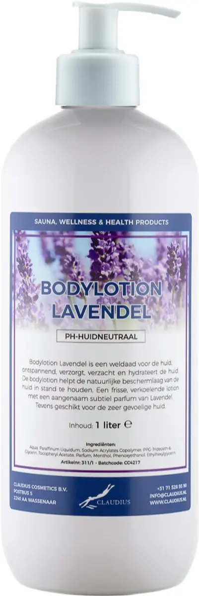 Splashbox Cosmetics Bodylotion Lavendel 1L - met pomp
