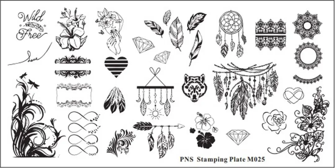 Korneliya PNS Stamping Plate MINI M025 - 1 Stuk