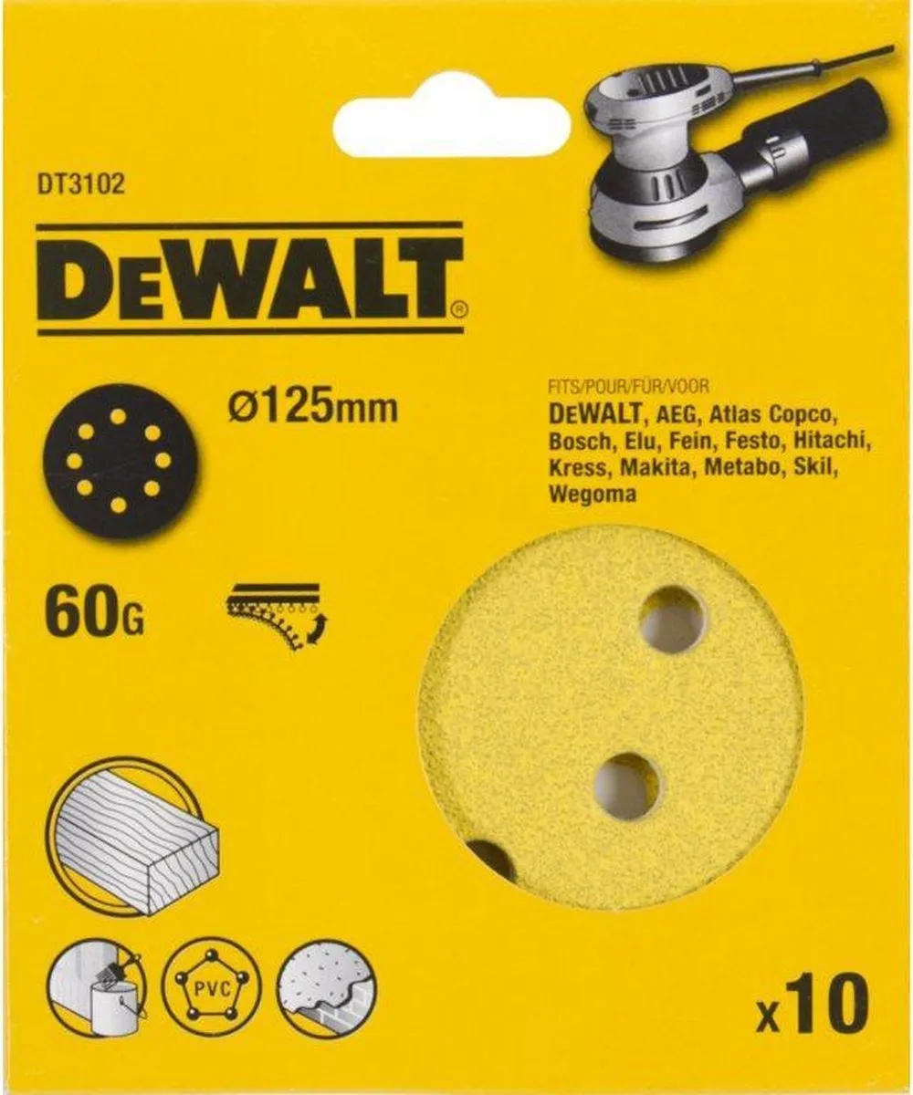 DeWalt DT3102 P60 Schuurschijf 125mm