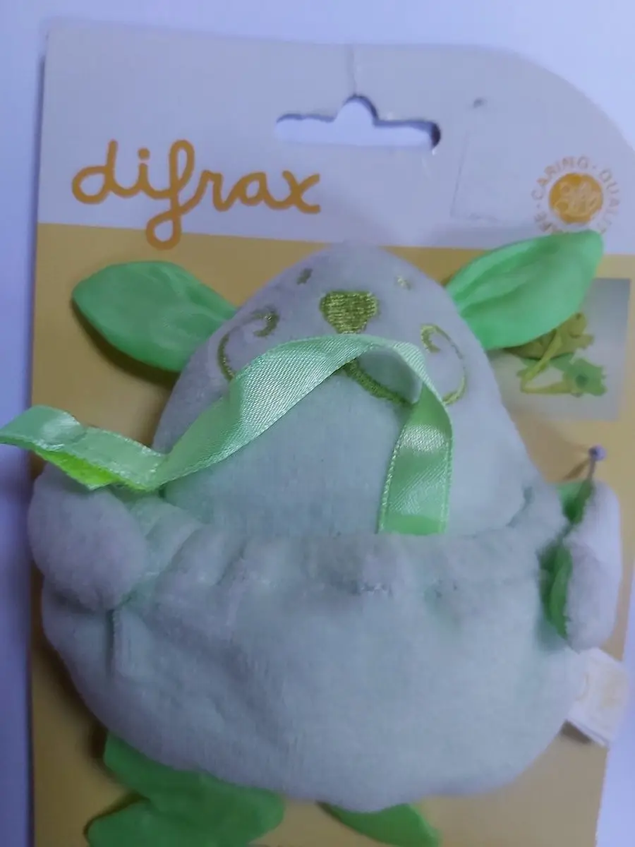 Difrax Pluche Fopspeenhouder Diertje Groen - Met Knispergeluid