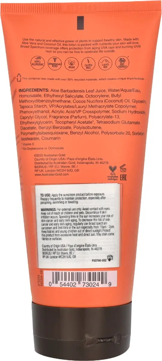 Australian Gold SPF 50 Plant Based Lotion 177ml