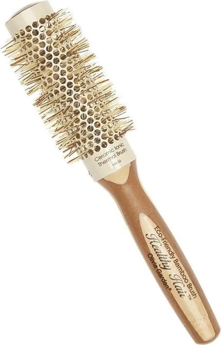 Olivia Garden Healthy Hair Bamboe Haarbors - Zwart
