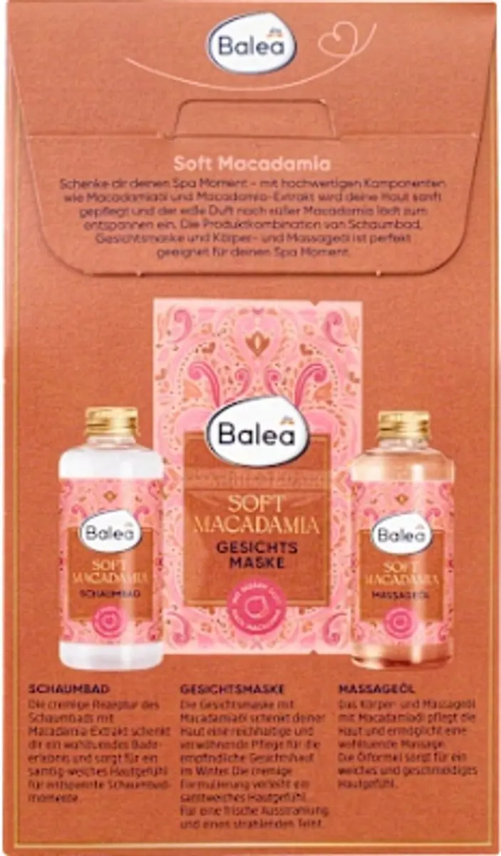 Balea Kerst Geschenkset Soft Macadamia - 3 Stuks