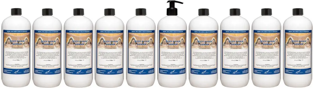 Splashbox Cosmetics Body & Hair Hamam 1L - 10 Stuks
