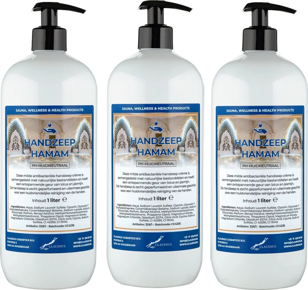Splashbox Cosmetics Handzeep Hamam 1L - 3 Stuks