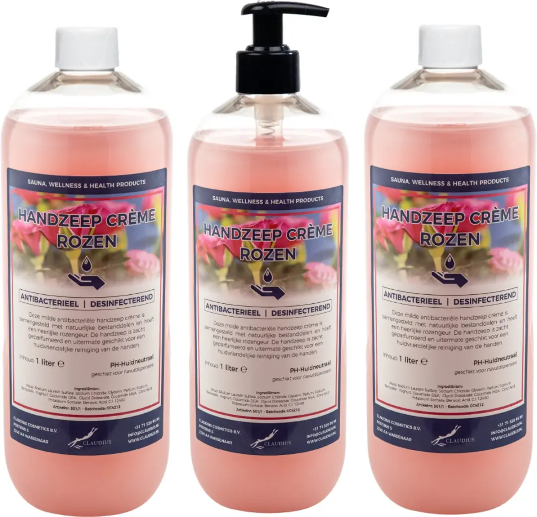 Splashbox Cosmetics Handzeep Rozen 1L - 3 Stuks