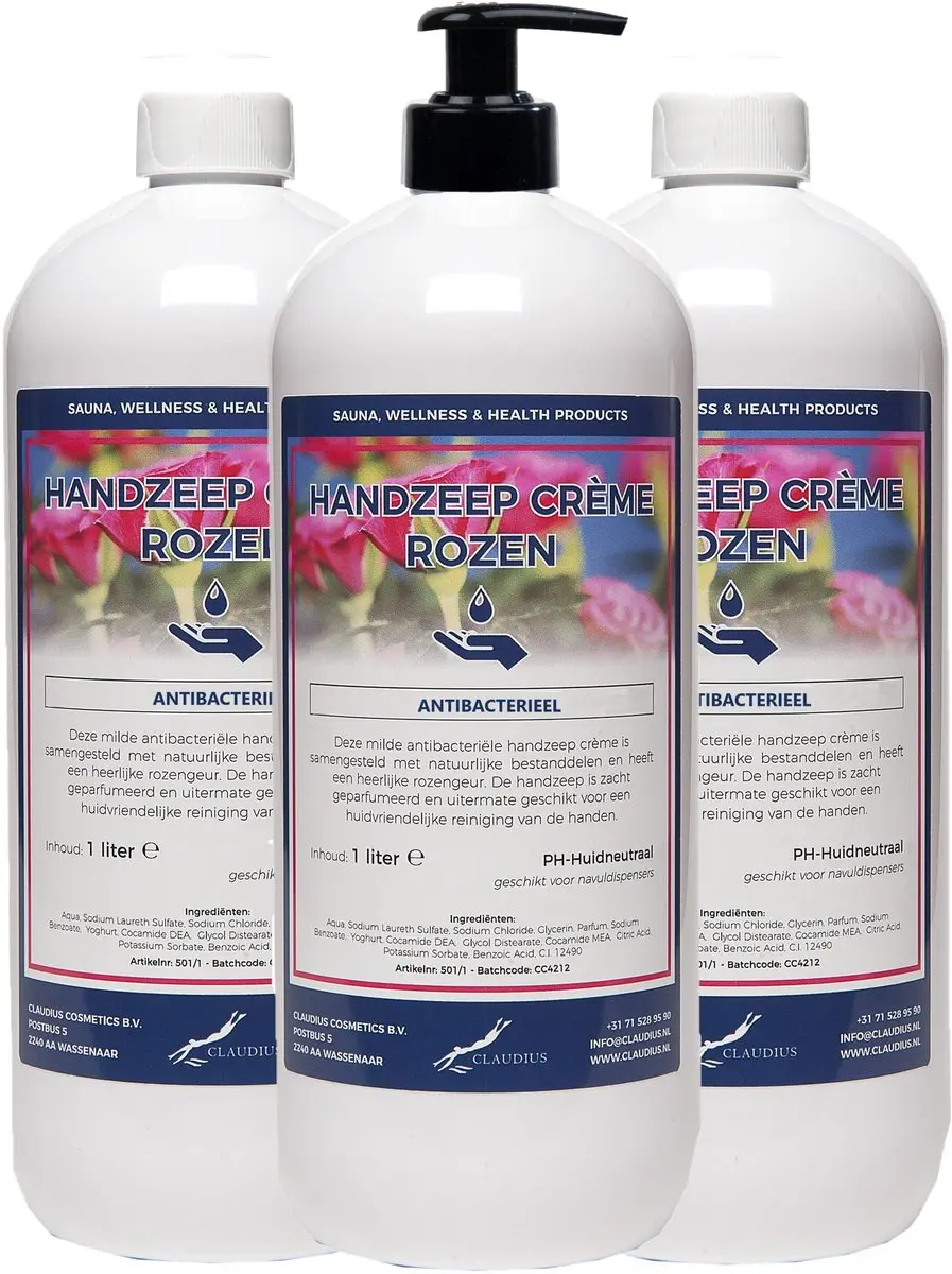 Splashbox Cosmetics Handzeep Rozen 1L - 3 Stuks