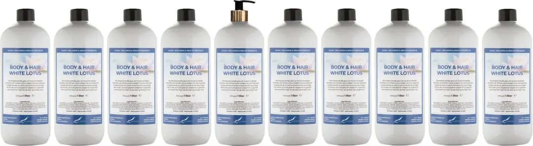 Splashbox Cosmetics Body & Hair White Lotus 1L - 20 Stuks