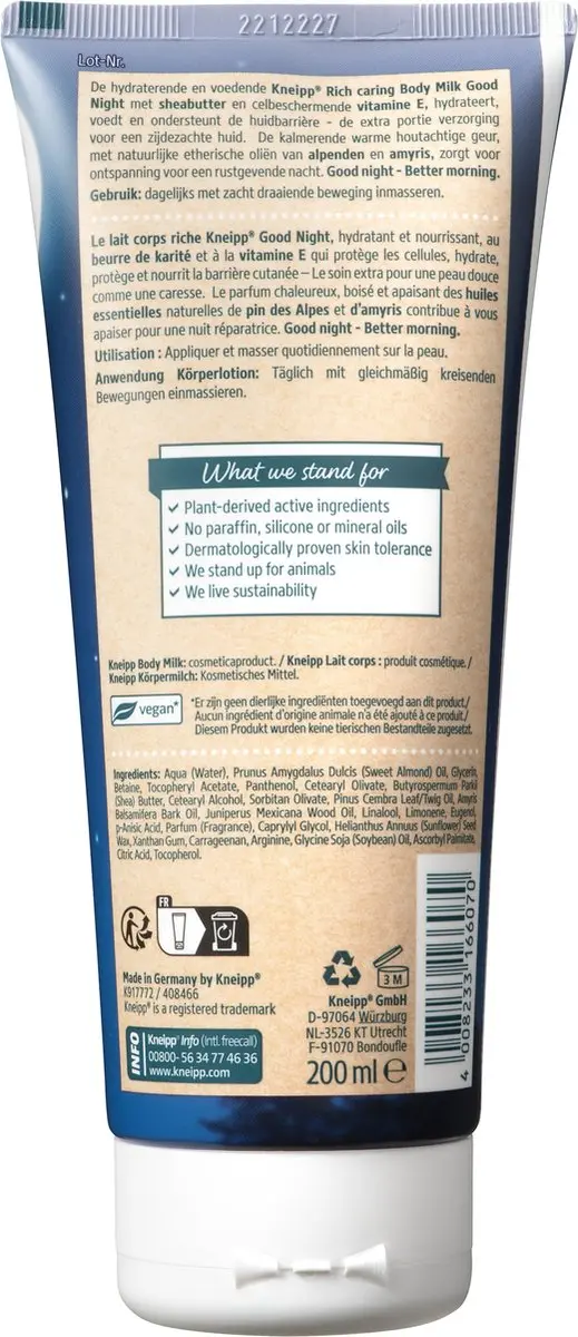 Kneipp Good Night Bodylotion Alpenden & Amyris 200ml