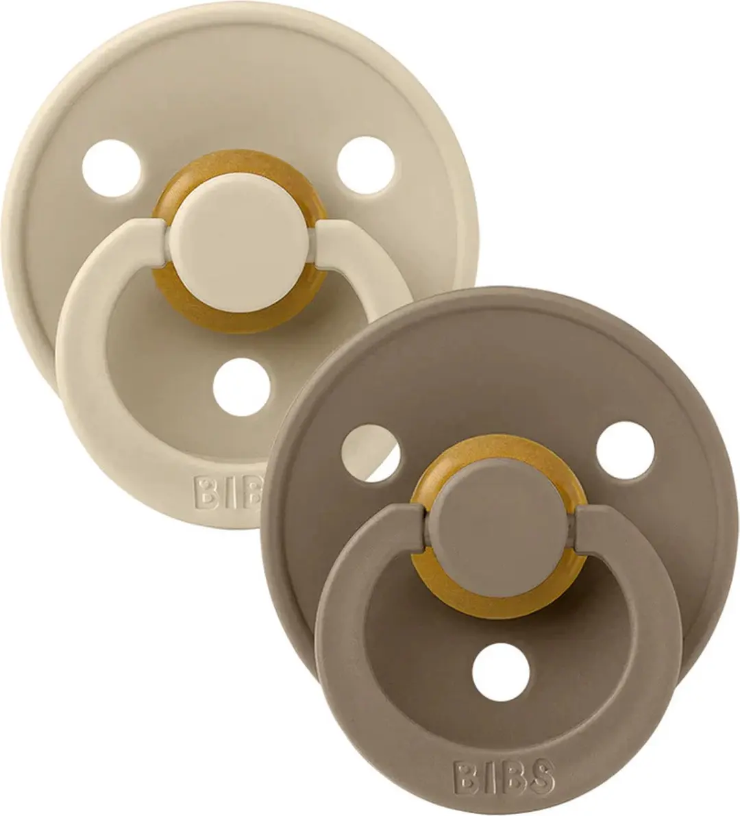 BIBS Colour Collection Fopspeen Maat 3 - 2 Stuks - Vanilla/Dark Oak