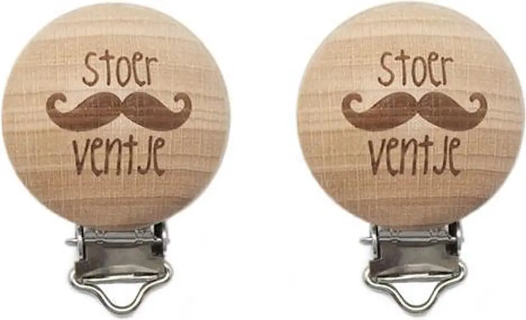 Durable Houten Speenclips Stoer Ventje