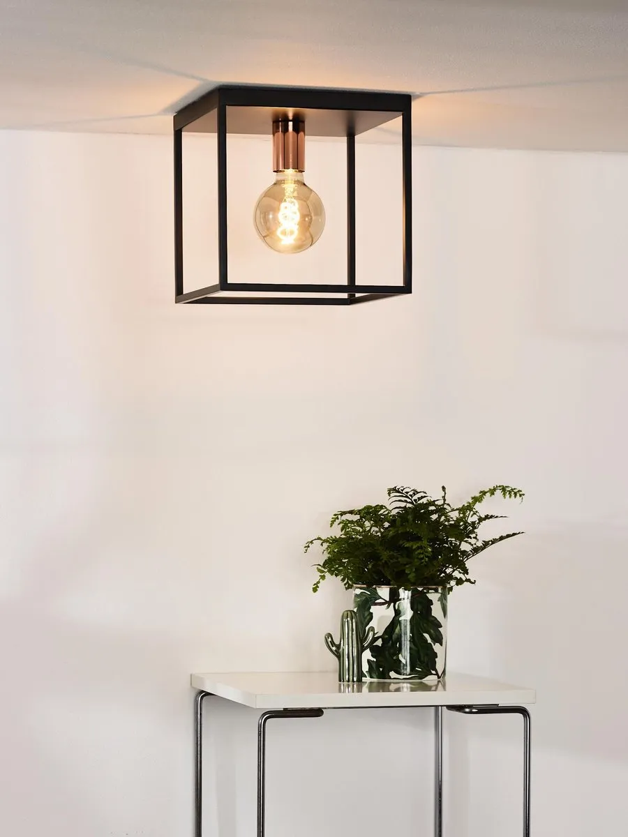 Lucide ARTHUR Plafondlamp E27 - Zwart