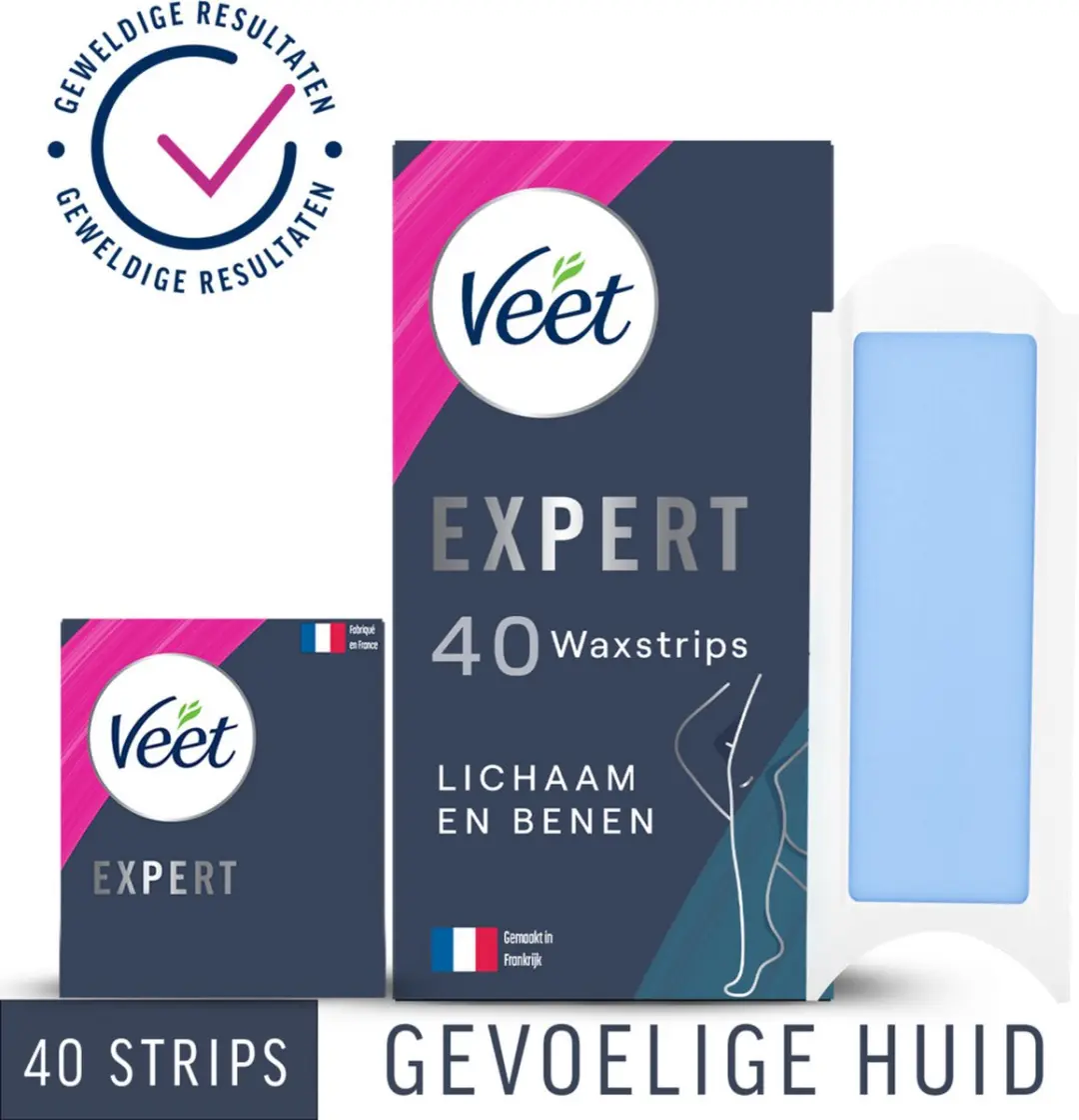 Veet Expert Waxstrips Benen Sensitive - 20 Stuks